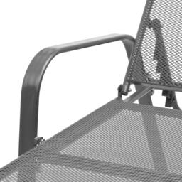 Berkfield Home Sun Lounger Steel Anthracite in Dark Grey - thumbnail 6