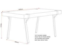 Seconique Treviso Dining Table in Light Oak - thumbnail 7