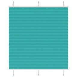 Berkfield Home Pleated Blind Petrol Green 115x100 cm Fabric Width 114.4 cm Polyester in Turquoise - thumbnail 2