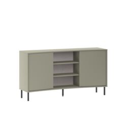 FWStyle Ash Green Large 2 Door Curved Modern Sideboard - thumbnail 4