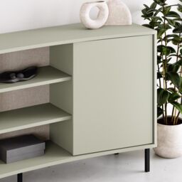 FWStyle Ash Green Large 2 Door Curved Modern Sideboard - thumbnail 3