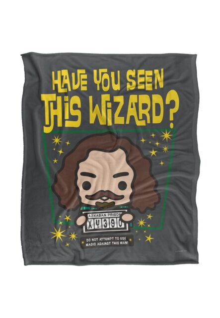 Harry Potter Have You Seen This Wizard? Sirius Black Chibi Officially Licensed Silky Touch Super Soft Throw Blanket 152x127 cm in White - image 1