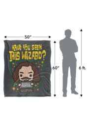 Harry Potter Have You Seen This Wizard? Sirius Black Chibi Officially Licensed Silky Touch Super Soft Throw Blanket 152x127 cm in White - thumbnail 5