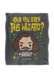 Harry Potter Have You Seen This Wizard? Sirius Black Chibi Officially Licensed Silky Touch Super Soft Throw Blanket 152x127 cm in White - thumbnail 1