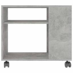 Berkfield Home Side Table Concrete Grey 70x35x55 cm Engineered Wood - Size: 70 x 35 x 55 cm - thumbnail 4