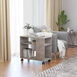 Berkfield Home Side Table Concrete Grey 70x35x55 cm Engineered Wood - Size: 70 x 35 x 55 cm