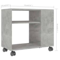 Berkfield Home Side Table Concrete Grey 70x35x55 cm Engineered Wood - Size: 70 x 35 x 55 cm - thumbnail 6