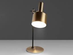 Angel Cerda Table Lamp, Matt Gold Aluminium & Black Steel, Adjustable Shade - thumbnail 6