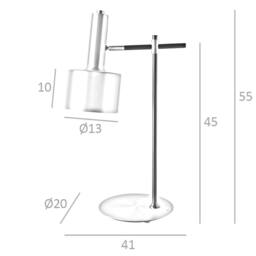Angel Cerda Table Lamp, Matt Gold Aluminium & Black Steel, Adjustable Shade - thumbnail 8