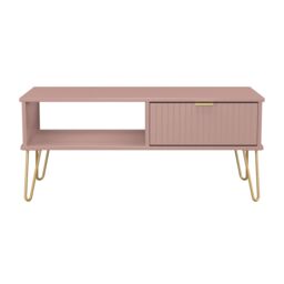 Ready Assembled 2 U Bexley 1 Drawer Coffee Table (Ready Assembled) in Dusty Pink - thumbnail 2