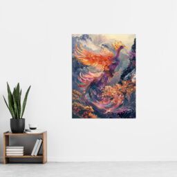 "Artery8 Wall Art Print Magical Phoenix Colourful Fantasy Concept Art Poster - Size: W12"" x H16""" - thumbnail 4