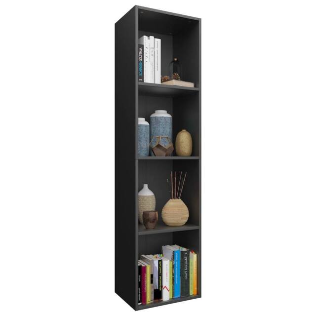 Berkfield Home Classic Book Cabinet/TV Cabinet Black 36x30x143 cm Engineered Wood - Size: 36 x 30 x 143 cm - image 1