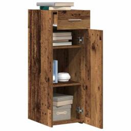 Berkfield Home Sideboard Old Wood 30x42, 5x93 cm Engineered Wood in Brown - thumbnail 1