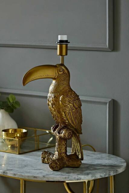 ValueLights Tuki Toucan Bird Brushed Bronze Table Lamp Base in Metallics - image 1