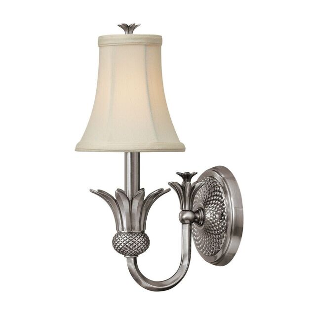 Loops Wall Light Pineapple Shaped Clear Optic Glass Polished Nickel LED E14 60W in Metallics