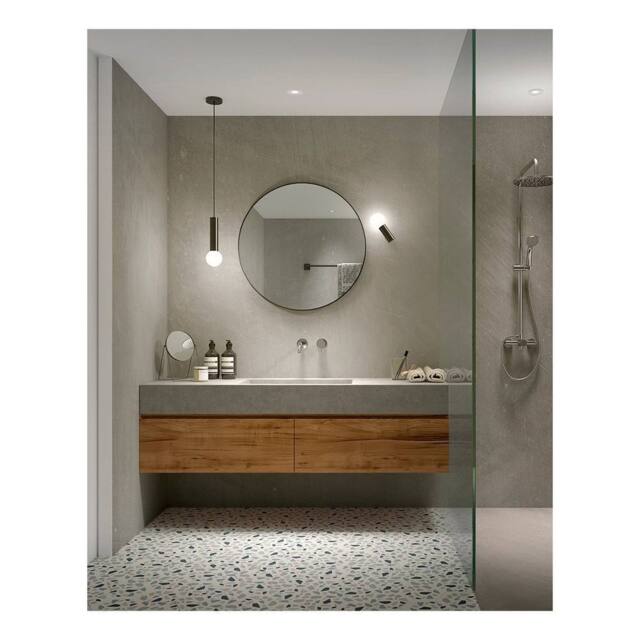 Netlighting Mist Single Bathroom Wall Light Metallic Black E14 - image 1