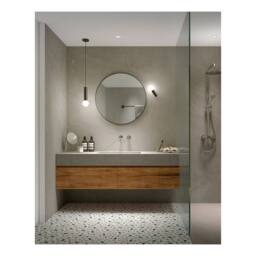 Netlighting Mist Single Bathroom Wall Light Metallic Black E14 - thumbnail 1