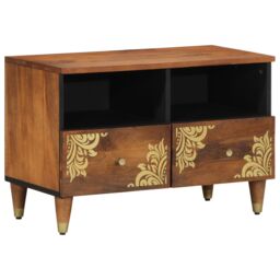 Berkfield Home TV Cabinet 70x33x46 cm Solid Wood Mango in Brown - Size: 70 x 33 x 46 cm