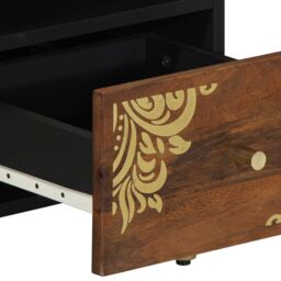 Berkfield Home TV Cabinet 70x33x46 cm Solid Wood Mango in Brown - Size: 70 x 33 x 46 cm - thumbnail 7