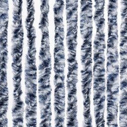 Berkfield Home Insect Curtain Blue, White & Silver 100x220 cm Chenille - thumbnail 6