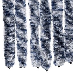 Berkfield Home Insect Curtain Blue, White & Silver 100x220 cm Chenille - thumbnail 5