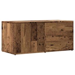 Berkfield Home TV Cabinet Old Wood 80x34x35.5 cm Engineered Wood in Brown - thumbnail 2