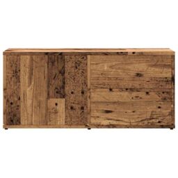 Berkfield Home TV Cabinet Old Wood 80x34x35.5 cm Engineered Wood in Brown - thumbnail 4