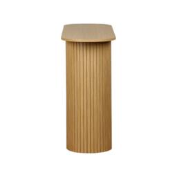 sweeek Scandinavian oval console with grooved wooden effect in Beige - thumbnail 7