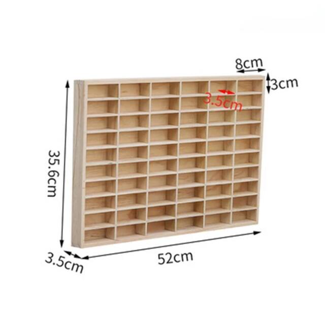 FLAVORA 52×35.6×3.5cm Wooden Diecast Car Model Display Shelf in Natural - Size: 0.6m2 - image 1