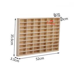 FLAVORA 52×35.6×3.5cm Wooden Diecast Car Model Display Shelf in Natural - Size: 0.6m2
