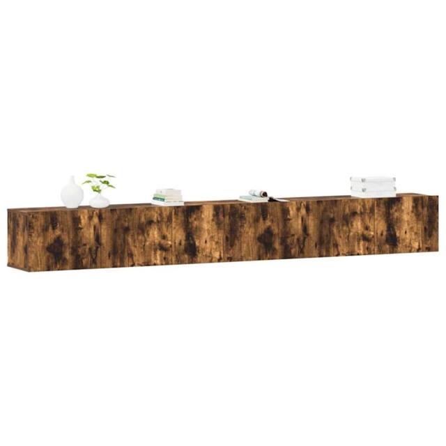 Berkfield Home Classic 3 Piece TV Cabinet Set Smoked Oak Engineered Wood in Brown - image 1