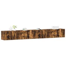 Berkfield Home Classic 3 Piece TV Cabinet Set Smoked Oak Engineered Wood in Brown - thumbnail 1