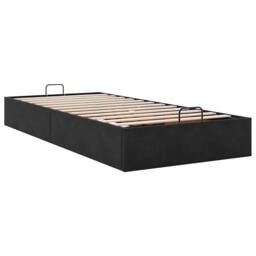 Berkfield Home Ottoman Bed Frame No Mattress Black Single Velvet - thumbnail 6