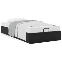 Berkfield Home Ottoman Bed Frame No Mattress Black Single Velvet - thumbnail 4