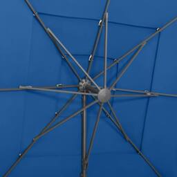 Berkfield Home 4-Tier Parasol with Aluminium Pole Azure Blue 250x250 cm - thumbnail 7