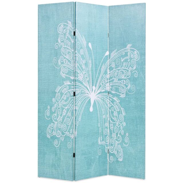 Berkfield Home Folding Room Divider 120x170 cm Butterfly Blue - image 1