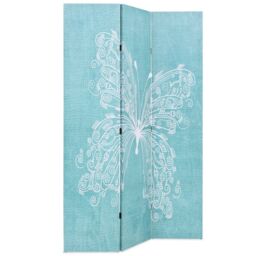 Berkfield Home Folding Room Divider 120x170 cm Butterfly Blue - thumbnail 2