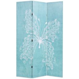 Berkfield Home Folding Room Divider 120x170 cm Butterfly Blue