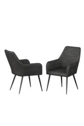 More4Homes Set Of 8 Ella Technology Fabric Dining Chair in Grey - thumbnail 6