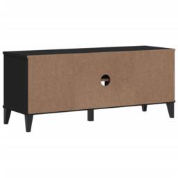 Berkfield Home Shoe Bench VIKEN Black 106x35x45 cm Solid Wood Pine - Size: 106 x 35 x 45 cm - thumbnail 7