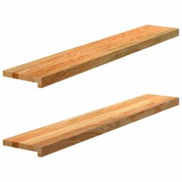 Berkfield Home Window Sills 2 pcs¬†Light Brown 120x20x2 cm Solid Wood Oak - Size: Medium