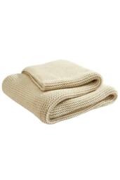 CHRISTY 'Oslo' Cosy Chunky Knit Throw in Light Beige - Size: 140 cm x 180 cm - thumbnail 4