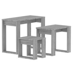 Berkfield Home Nesting Tables 3 pcs Grey Sonoma Engineered Wood - thumbnail 2