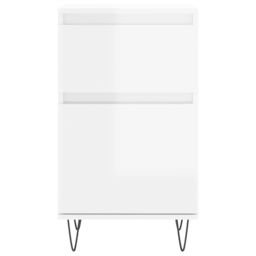 Berkfield Home Sideboards 2 pcs High Gloss White 40x35x70 cm Engineered Wood - Size: 40 x 35 x 70 cm - thumbnail 6