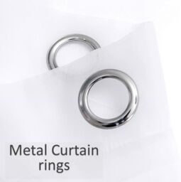 Luxury Living Voile Ring Top Curtain Panel Pair in White - Size: 145 cm width x 275 cm drop - thumbnail 3