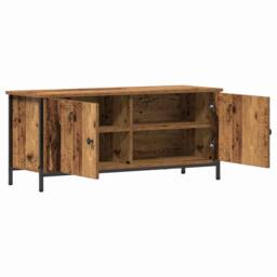 Berkfield Home Old Wood TV Unit Old Wood Particle Board 102 x 35 x 45 cm in Brown - thumbnail 5