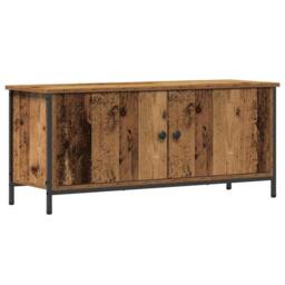 Berkfield Home Old Wood TV Unit Old Wood Particle Board 102 x 35 x 45 cm in Brown - thumbnail 1