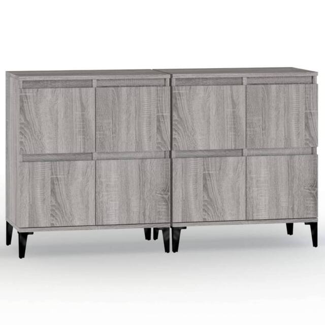 Berkfield Home Sideboards 2 pcs Grey Sonoma 60x35x70 cm Engineered Wood - Size: 60 x 35 x 70 cm - image 1