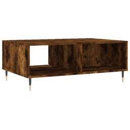 Berkfield Home Decorative Coffee Table Smoked Oak 90x60x35 cm Engineered Wood in Brown - Size: 90 x 60 x 35 cm - thumbnail 8