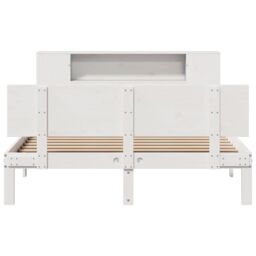 Berkfield Home Bookcase Bed without Mattress White 140x200cm Solid Wood Pine - Size: 140x200 cm - thumbnail 4
